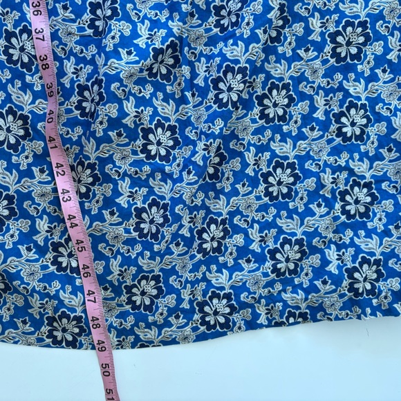 J.Crew‎ || Cotton Voile Ruffle-trim Shift Dress In Cobalt Floral Blue Small - Picture 8 of 9